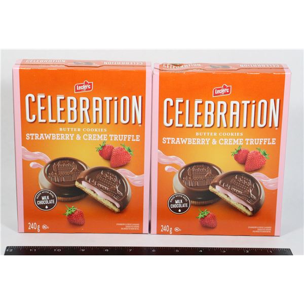 TWO BOXES LECLERC CELEBRATION STRAWBERRY & CREAM