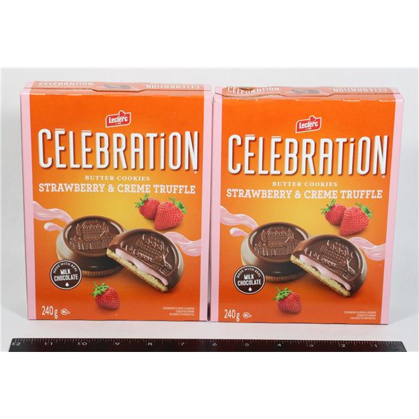 TWO BOXES CELEBRATION COOKIES 1 BOX STRAWBERRY