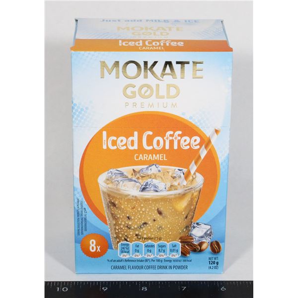 BOX OF 8 PACKETS MOKATE GOLD PREMIUM ICED COFFEE