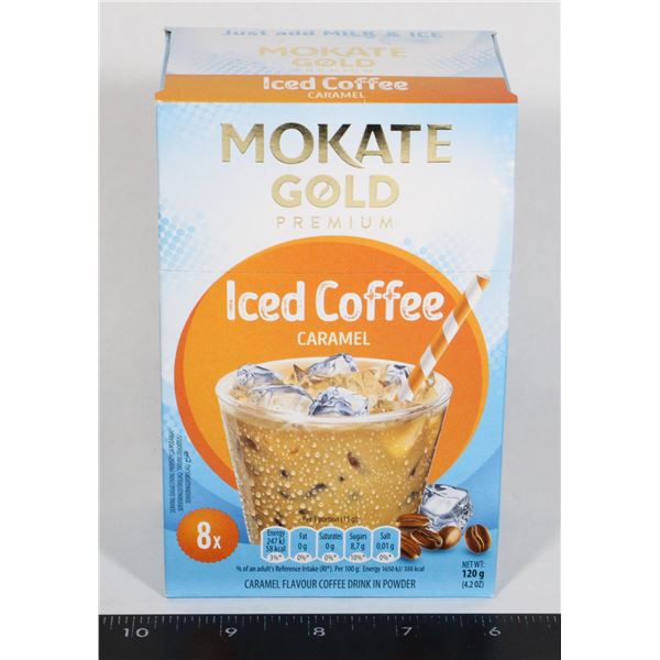 BOX OF 8 PACKETS MOKATE GOLD PREMIUM ICED COFFEE