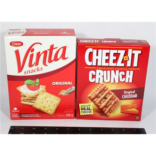 CHEEZ-IT CRUNCH ORIGINAL CHEDDAR AND VINTA SNACKS