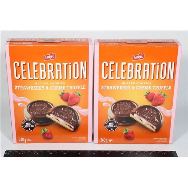 TWO CELEBRATION BUTTER COOKIES STRAWBERRY
