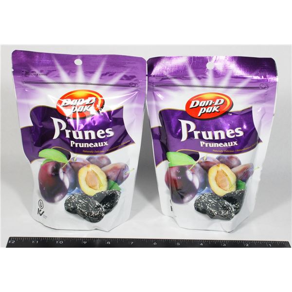 TWO DAN-D PAK BAGS OF PRUNES