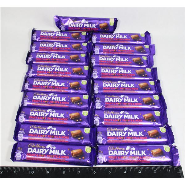 BUNDLE OF 19 CADBURY DAIRY MILK  FRUIT & NUT