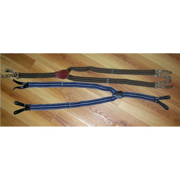 MENS SUSPENDERS, GOOD ELASTIC AND LEATHER