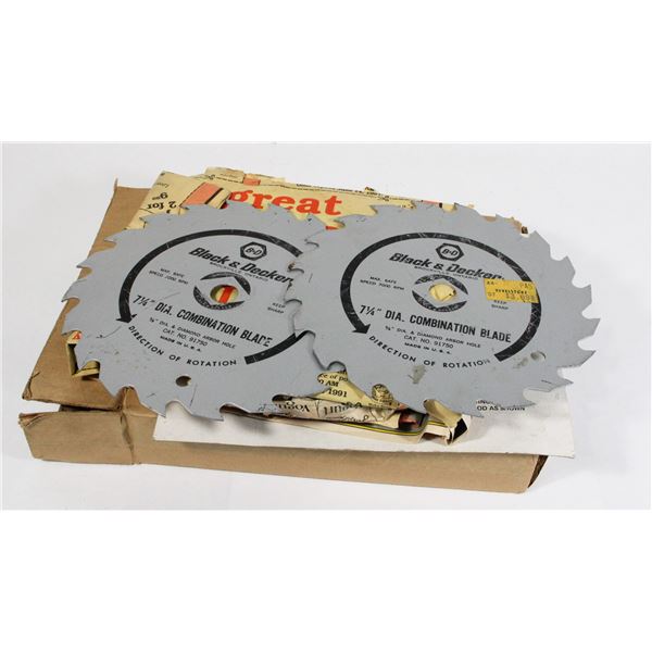 10 RESHARPENED 7-1/4" CIRCULAR SAW BLADES