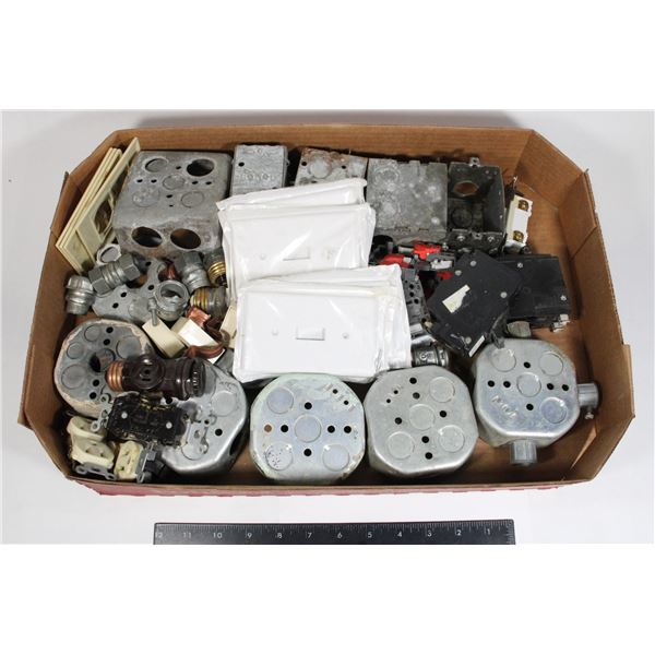 LARGE FLAT OF ELECTRICAL ITEMS INCLUDING