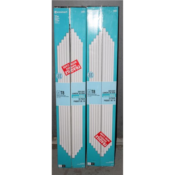 TWO BOXES OF 32 W T8 BULBS ONE SEALED ONE OPEN