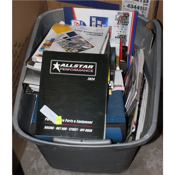 TOTE OF AUTOMOTIVE BOOKS