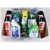 Image 1 : BOX OF CLEANING SUPPLIES INCLUDING SCRUBBING