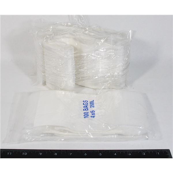 MINI BAGS 4'' X 6" FIVE PACKS  100 BAGS IN EACH