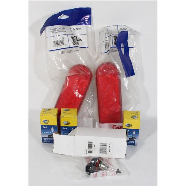 BAG OF MISC. BULBS AND AUTOMOTIVE LIGHTS