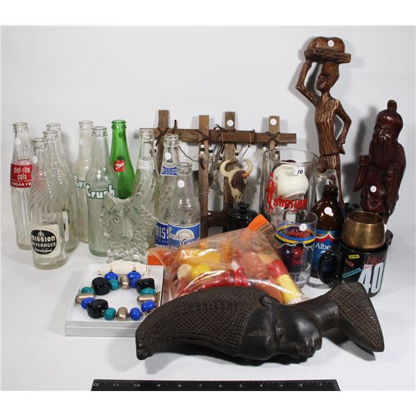 WHITE CRATE OF  MISCELLANEOUS ITEMS INCLUDING