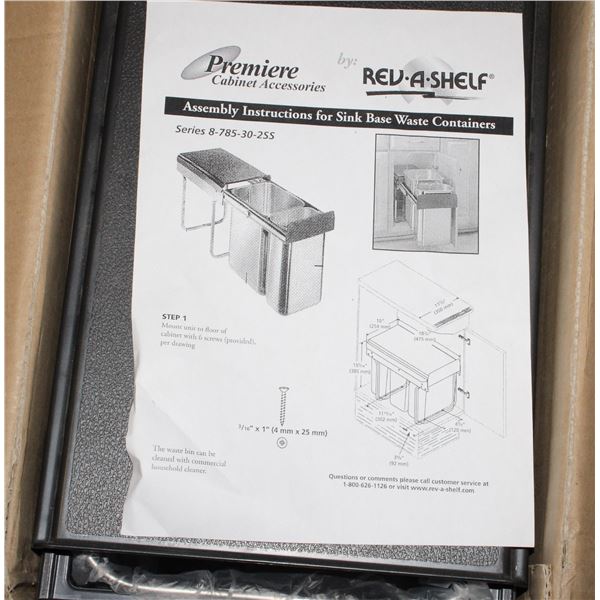 REV-A-SHELF NEW BASE SINK PULL-OUT WASTE CAN
