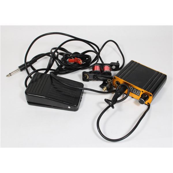 TATTOO GUN, POWER SUPPLY, PEDAL TESTED