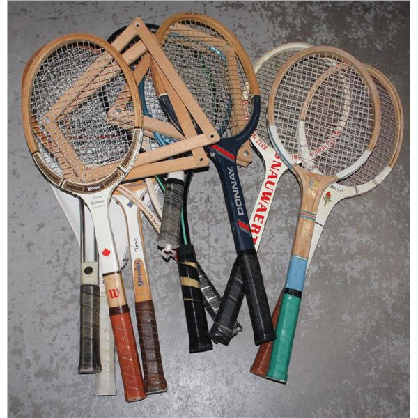 VINTAGE COLLECTIBLE TENNIS/ BADMINTON RACKETS