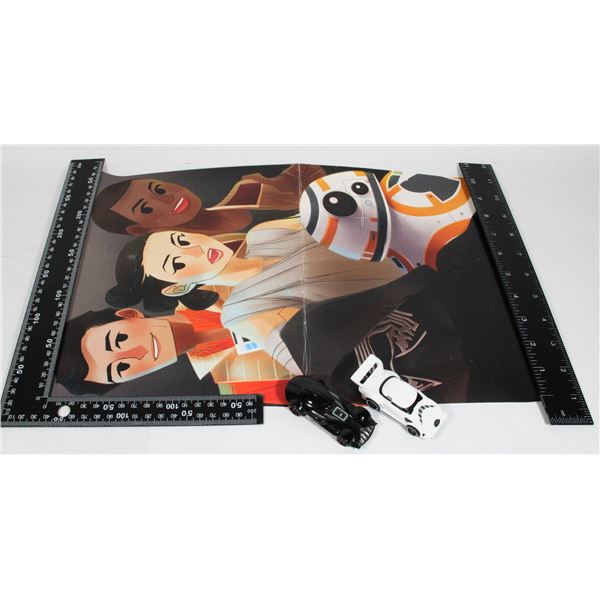 STAR WARS POSTER + DARTH VADER CAR + STORM