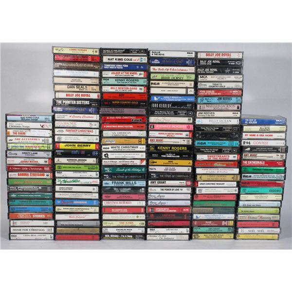 LOT OF 144 MIXED TAPE CASSETTES