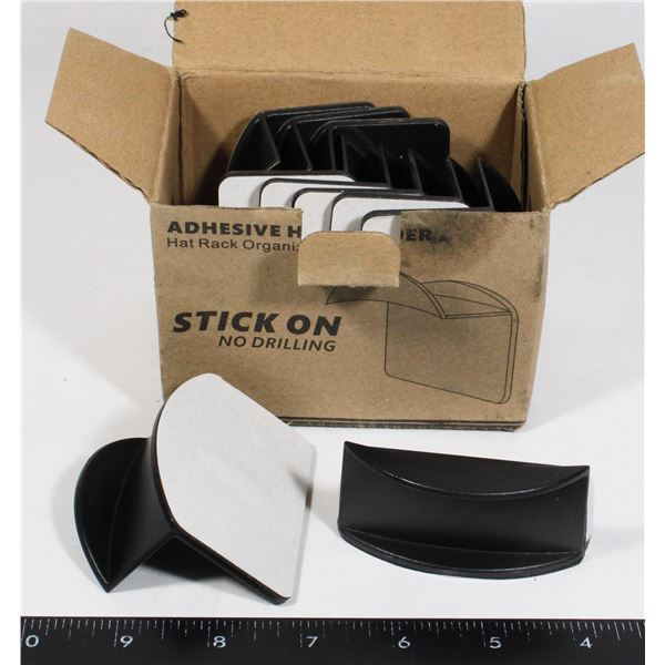 10 PACK ADHESIVE HAT HOLDERS