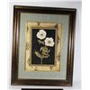 Image 1 : FRAMED UNDER GLASS FLOWER THEME WALL ART
