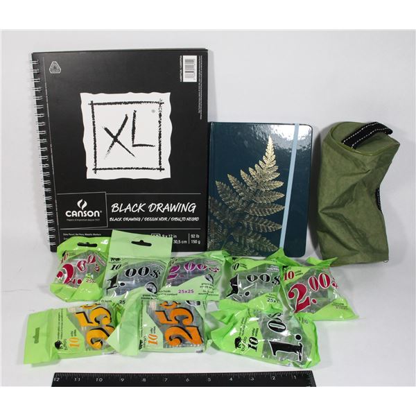 SKETCH BOOKS, PENCIL CASE, COIN HOLDERS