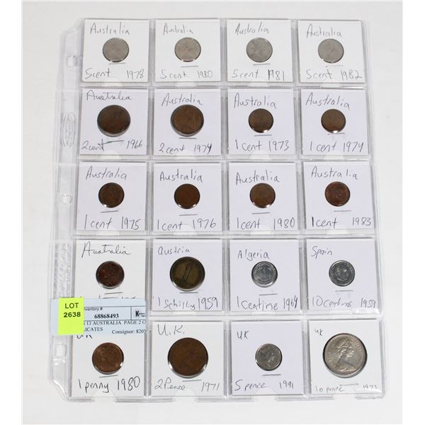 20 COINS 13 AUSTRALIA  PAGE 2 OF 2 NO DUPLICATES