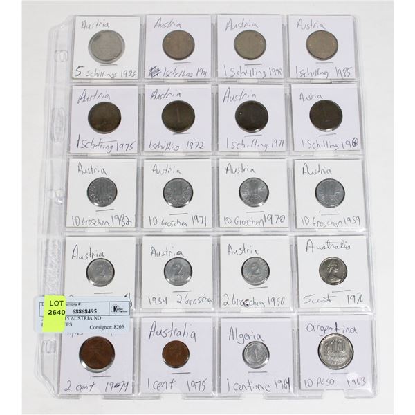 20 COINS 15 AUSTRIA NO DUPLICATES