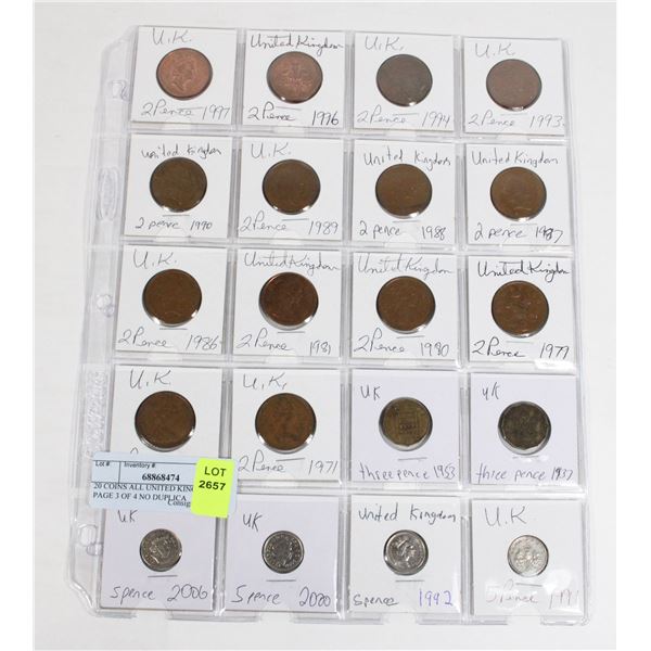 20 COINS ALL UNITED KINGDOM PAGE 3 OF 4 NO DUPLICA