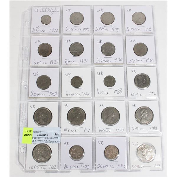 20 COINS ALL UNITED KINGDOM PAGE 4 OF 4 NO DUPLICA