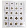 Image 2 : 20 COINS ALL FRANCE  PAGE 1 OF 5 NO DUPLICATES SET