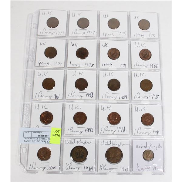 20 COINS ALL UNITED KINGDOM PAGE 3 OF 3 NO DUPLICA
