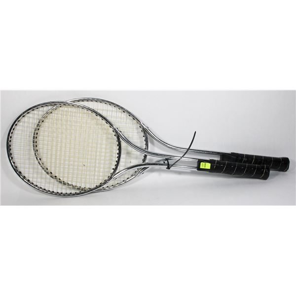TEMPERED STEEL TENNIS RACKETS X2