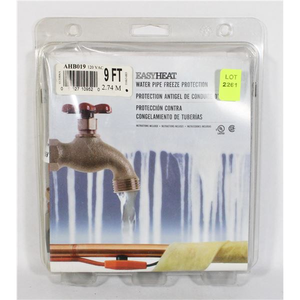 EASY HEAT WATER PIPE FREEZE PROTECTION 9 FEET NEW