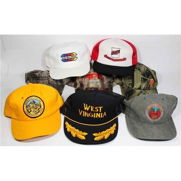 BUNDLE OF BASEBALL AND TRUCKER HATS