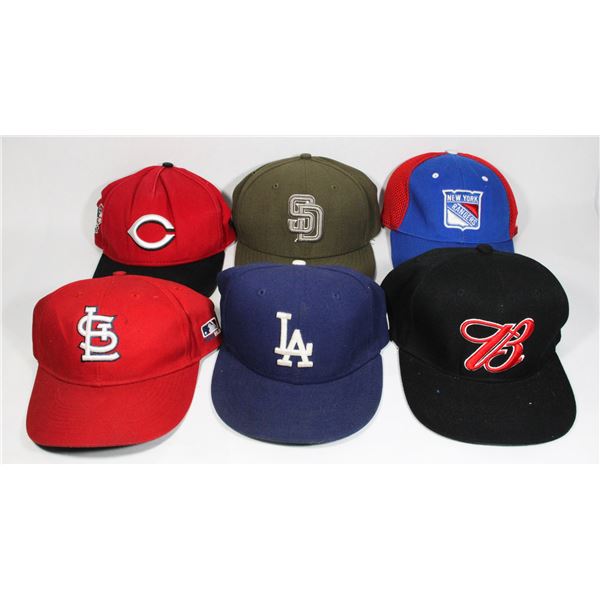 BUNDLE OF BASEBALL AND TRUCKER HATS