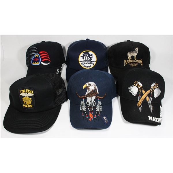 BUNDLE OF BASEBALL AND TRUCKER HATS