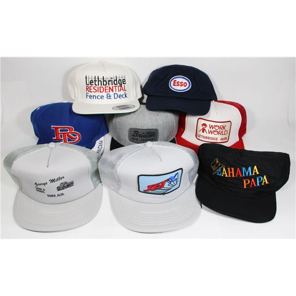BUNDLE OF BASEBALL AND TRUCKER HATS