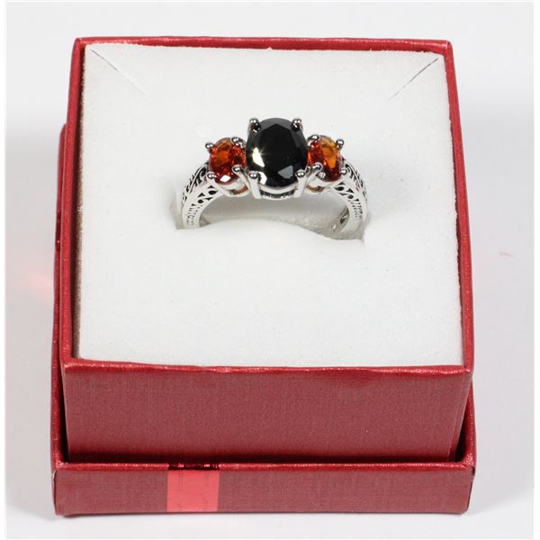 NEW SIZE 7. 925 SILVER SYNTHETIC ZIRCONIA RING