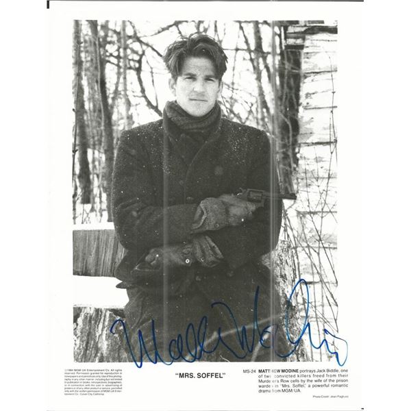 Mrs. Soffel Matthew Modine Signed Movie Photo