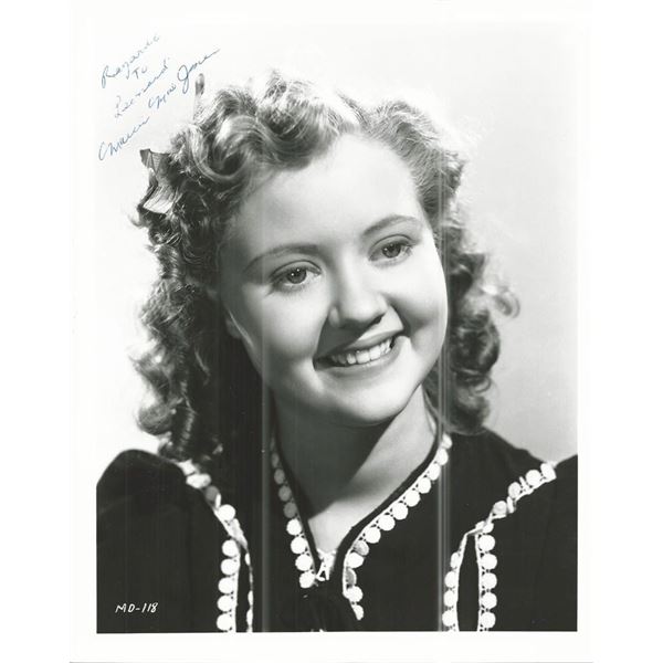 The little princess' Marcia Mae Jones Signed Photo