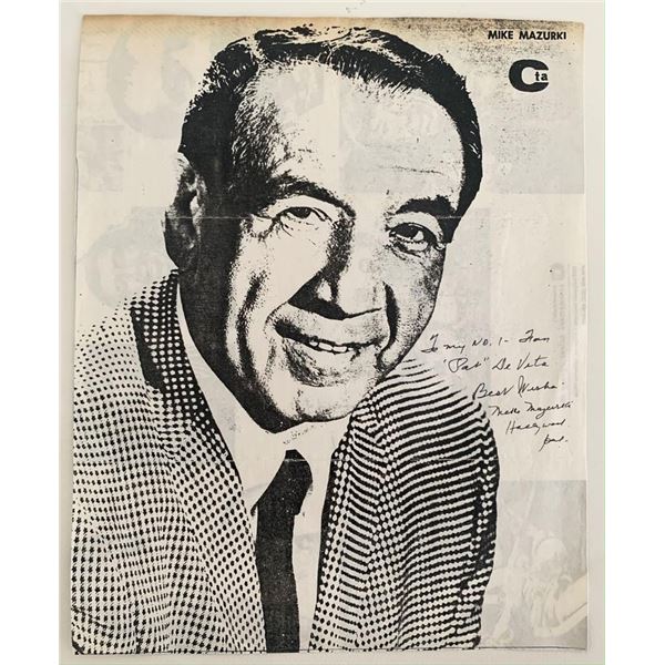 Some Like it Hot Mike Mazurki signed Magazine page