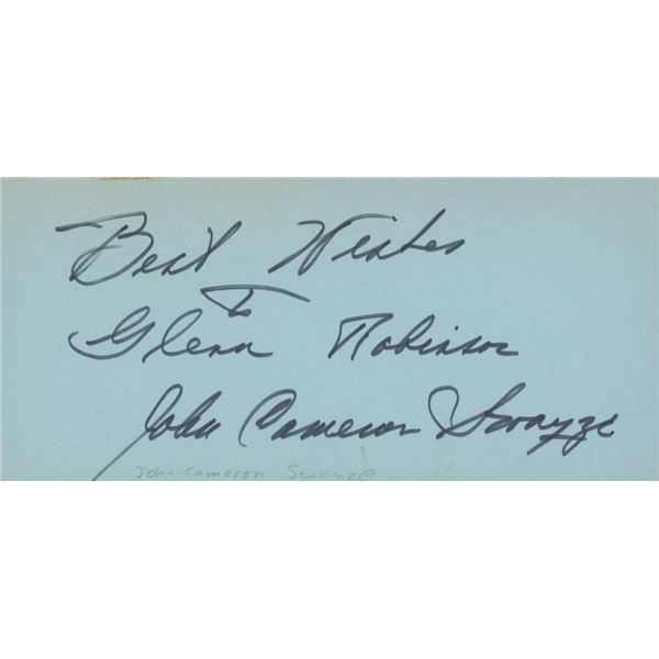 The Boston Strangler John Cameron Swayze signed note