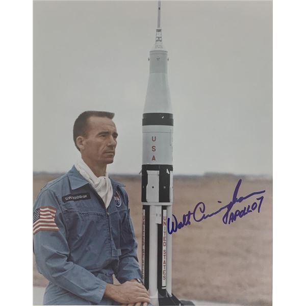 Walt Cunningham signed Apollo 7 photo