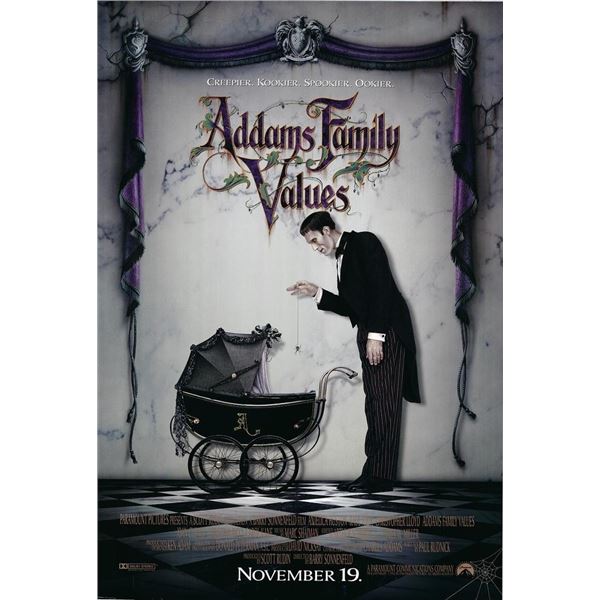 Addams Family Values 1993 original one sheet movie poster