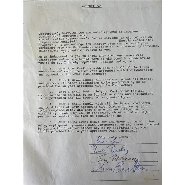 The Troggs signed contract