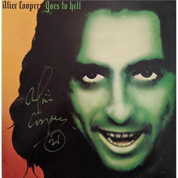 Alice Cooper Goes To Hell Signed Album. GFA Authenticated