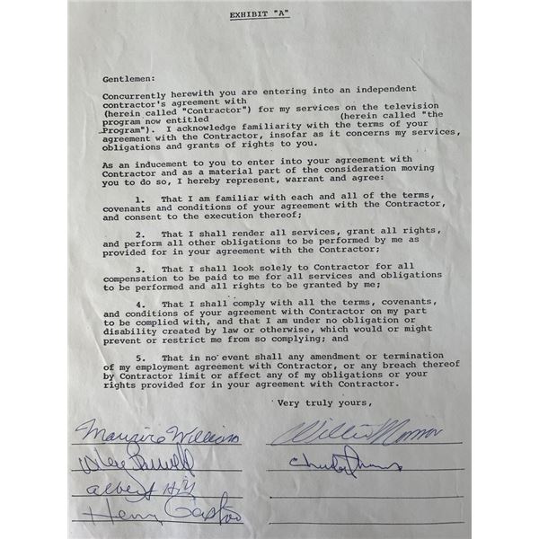 Maurice Williams & The Zodiacs signed contract