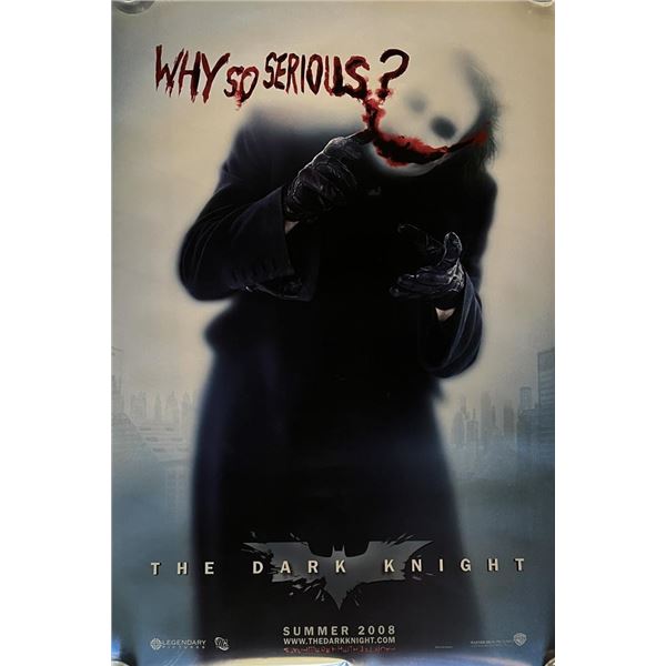 Batman The Dark Knight Why So Serious 2008 original teaser double-sided movie poster