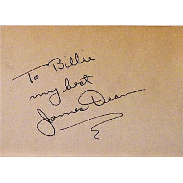 James Dean signature slip