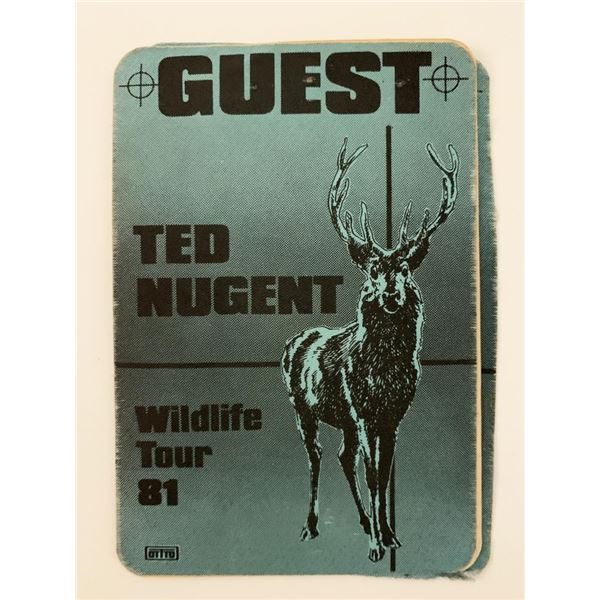 Ted Nugent Wildlife Tour 1981 Backstage Pass